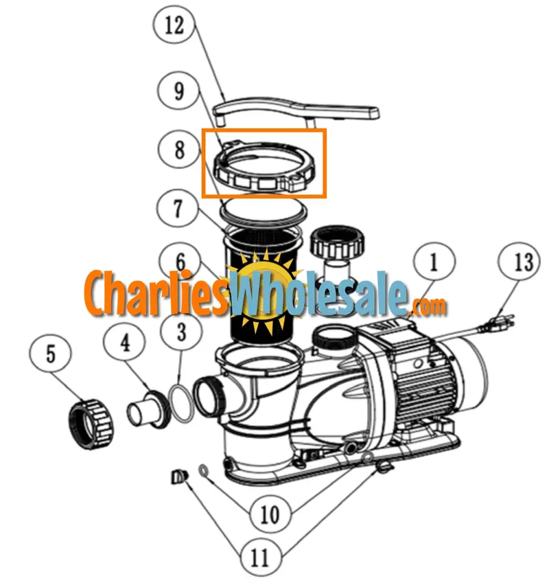 NEP4135 3036S3 Cover Locking Ring Replacement for Pool Systems