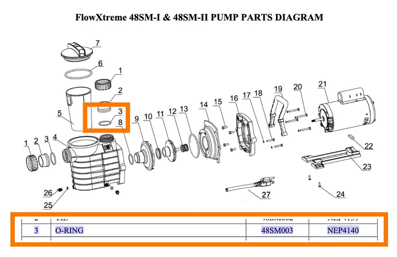 NEP4140 Replacement O-Ring Component