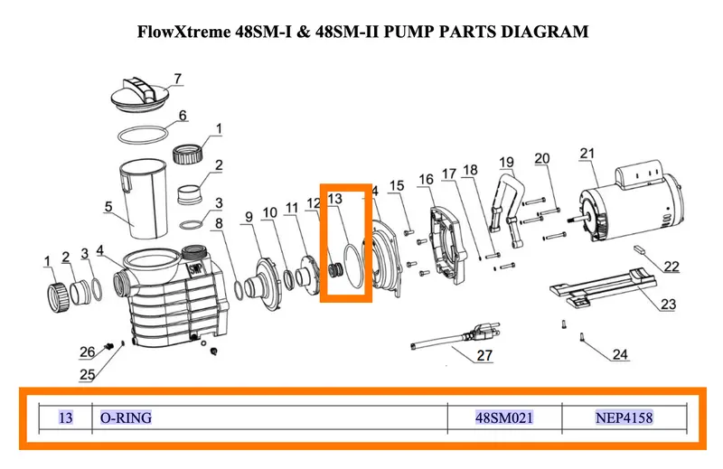 NEP4158 Replacement O-Ring Gasket
