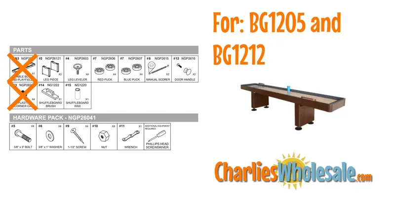 NG1205BW Walnut-Leg Kit with Accessories Storage Box