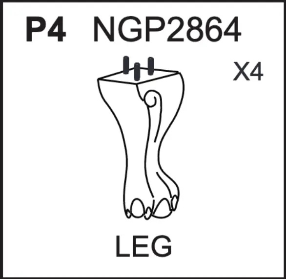 NG2670B Four-Leg Set Replacement (Includes NGP2864 Components)