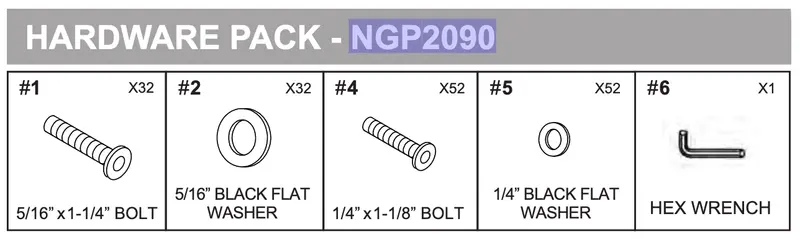 NGP2090 Replacement Hardware Kit