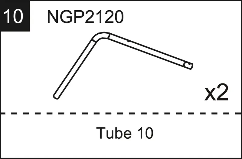 NGP2120 Tube Pair Replacement – Two 10-Inch Tubes for Frame Systems
