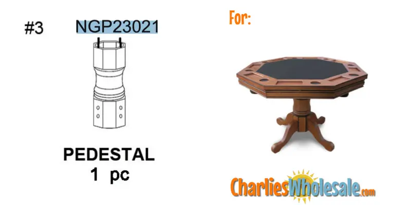 NGP23021 Pedestal Base – Adjustable Support Column for Pool or Game Equipment