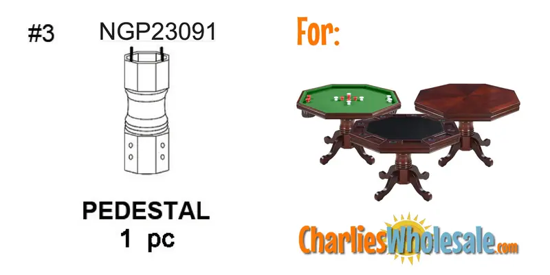 NGP23091 Central Pedestal Support for Shuffleboard Tables