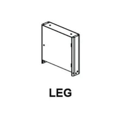NGP2602 Cherry-Finished Leg with Integrated Door – Cabinet-Style Table Base
