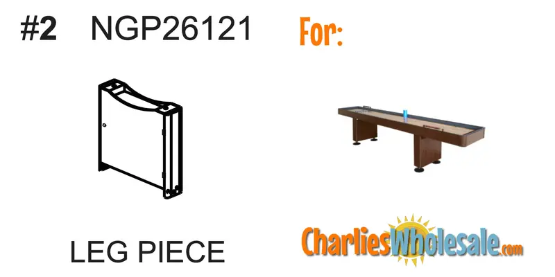 NGP26121 Walnut-Finish Leg Replacement