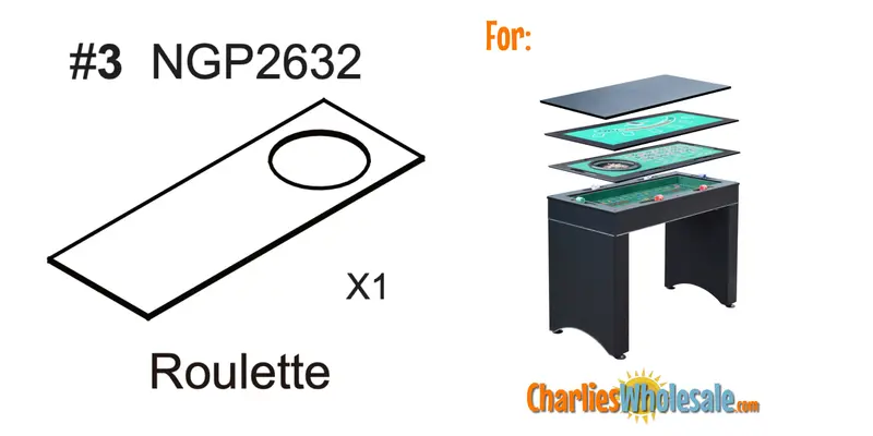 NGP2632 Replacement Roulette Board for Pool Game Accessories