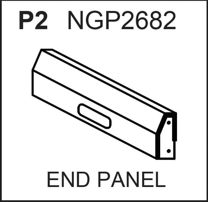 NGP2682 End Panel Replacement for Cabinet Assemblies