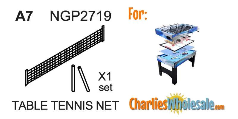 NGP2719 Table Tennis Net and Posts – Complete Assembly Replacement Kit