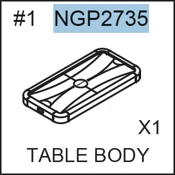 NGP2735 Table Body Assembly – Heavy-Duty Replacement Frame