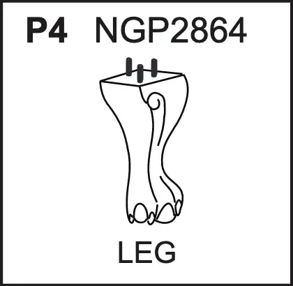 NGP2864 Replacement Chair Leg Component