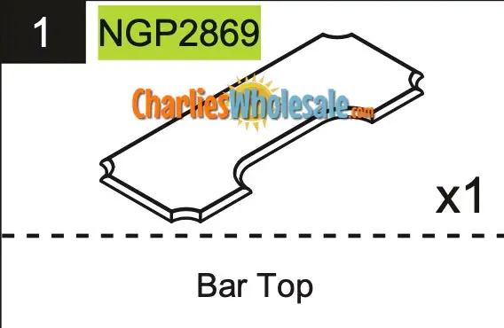 NGP2869 Bar Top Replacement Component for Recreational Units