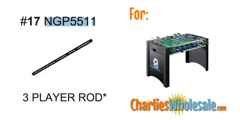 NGP5511 Three-Player Rod Assembly Replacement