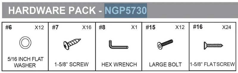 NGP5730 Hardware Accessory Pack Replacement Kit