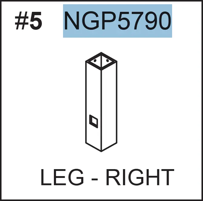 NGP5790 Right-Side Leg Assembly – Sturdy Support Replacement