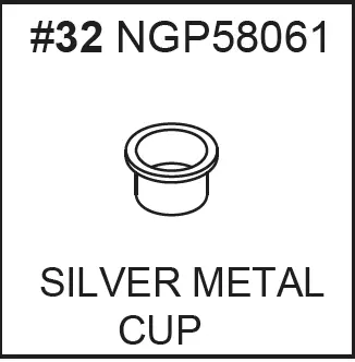 NGP58061 Silver Metal Drink Cup Replacement