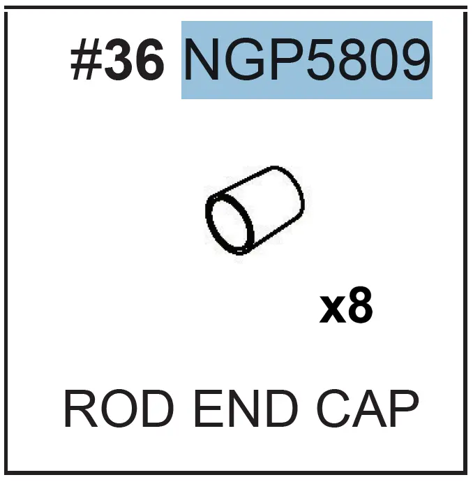NGP5809 Rod End Cap Kit – Set of 8 Protective Caps