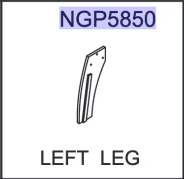NGP5850 Left-Side Support Leg – Matching Table Base Component