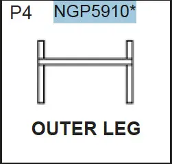 NGP5910 Replacement Outer Leg Component