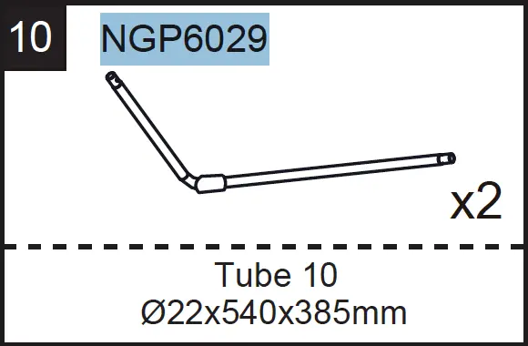 NGP6029 Replacement Tube Set – 10-Piece, 2-Pack