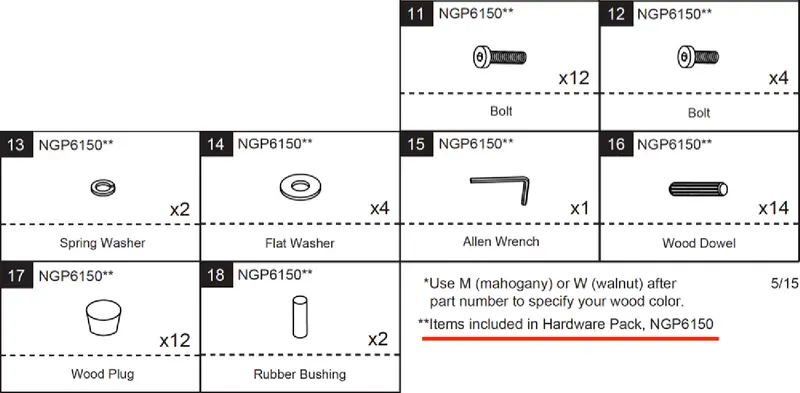 NGP6150 Hardware Pack Replacement Kit