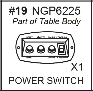 NGP6225 Power Switch Replacement Component
