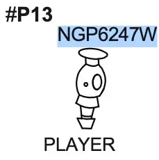 NGP6247W White Player Figure for Foosball Tables