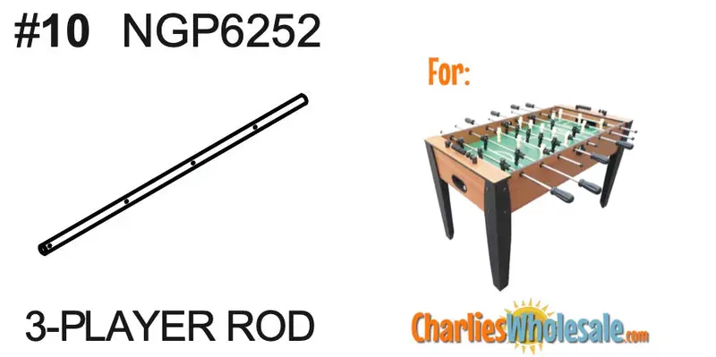 NGP6252 Three-Player Rod Replacement Part