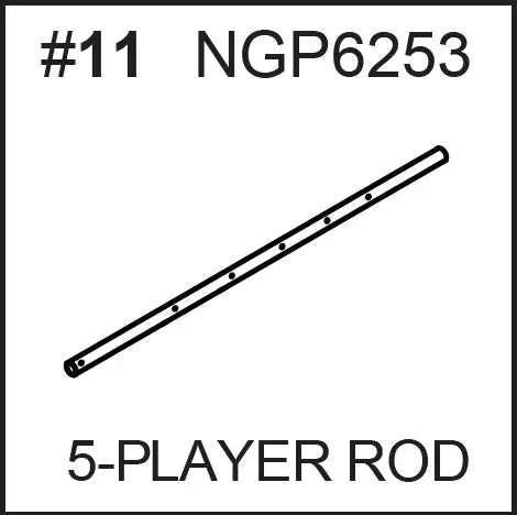 NGP6253 Five-Player Rod Assembly Replacement