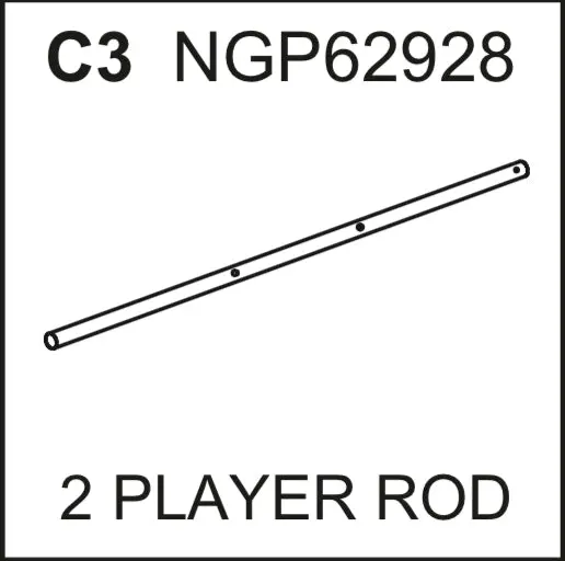 NGP62928 Two-Player Rod – Fullerton Model Foosball Table Part