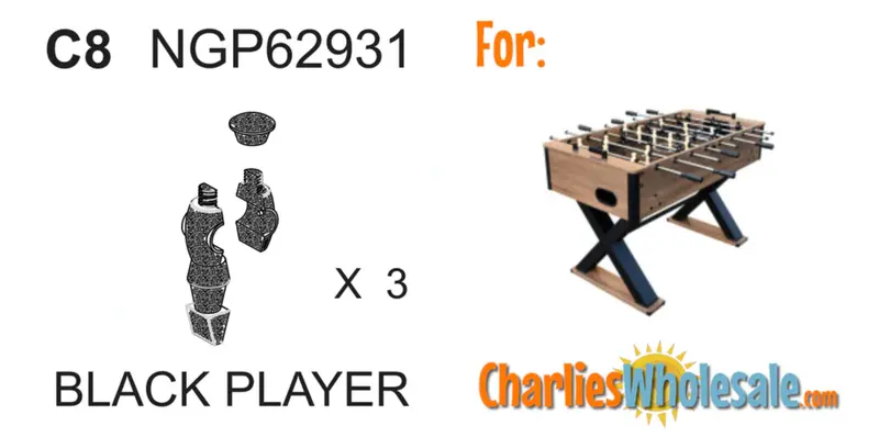NGP62931 Black Player Figures – Set of Three