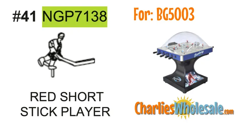 NGP7138 Red Short Stick Player Figure – Authentic Foosball Part