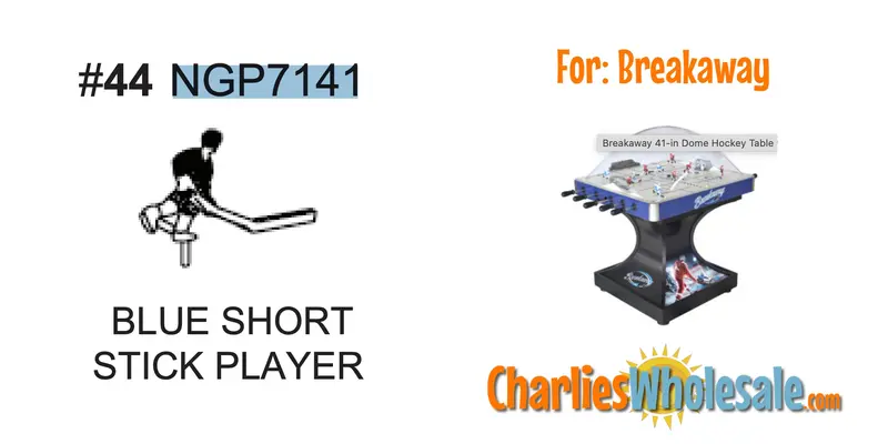 NGP7141 Replacement Blue Short Stick Player – Billiard Table Figure Set Component