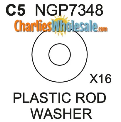 NGP7348 Plastic Rod Washer Set – 16-Piece Hardware Pack