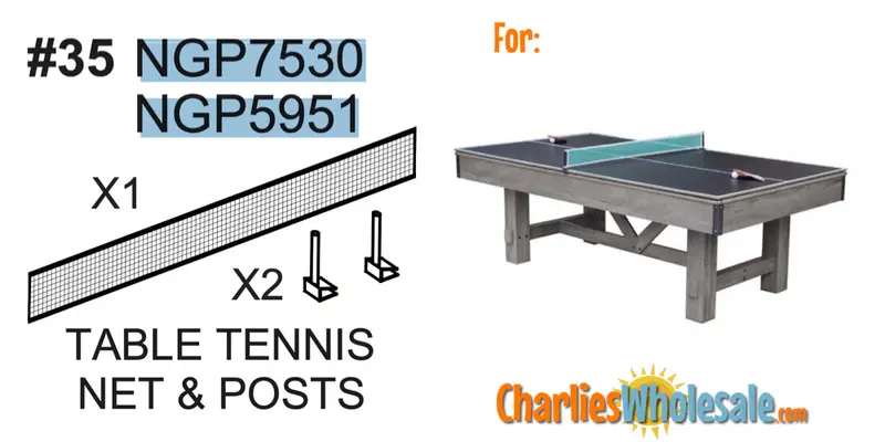 NGP7530 & NGP5951 Table Tennis Net and Post Set – Tournament-Ready Replacement