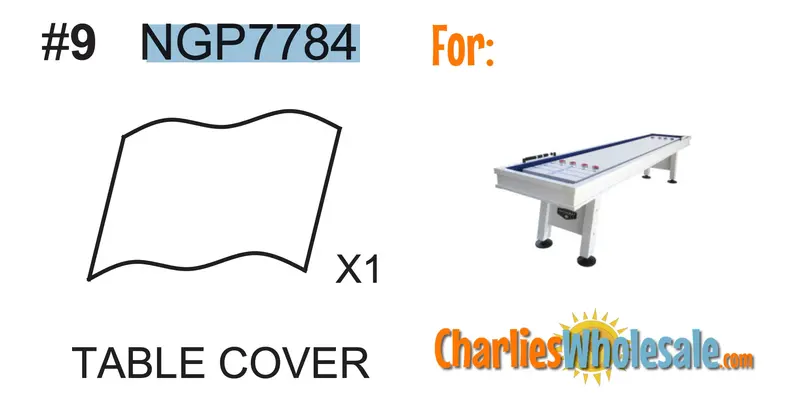 NGP7784 Protective Cover for 12-Foot Outdoor Shuffleboard Tables