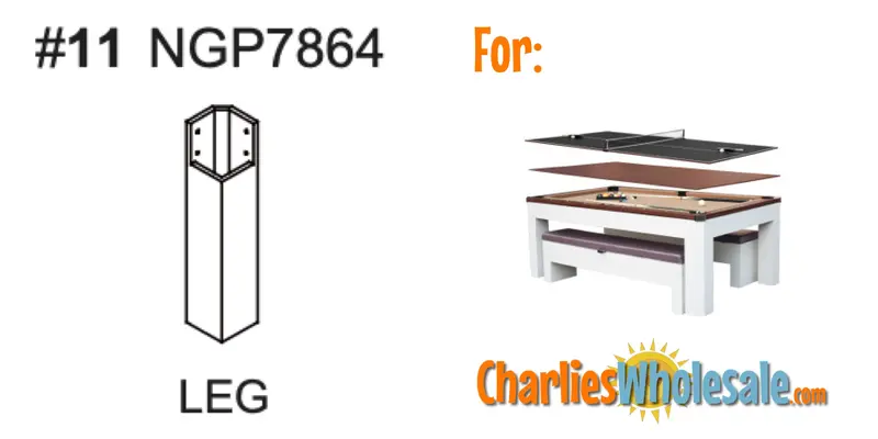 NGP7864 White Replacement Leg for Pool or Spa Systems
