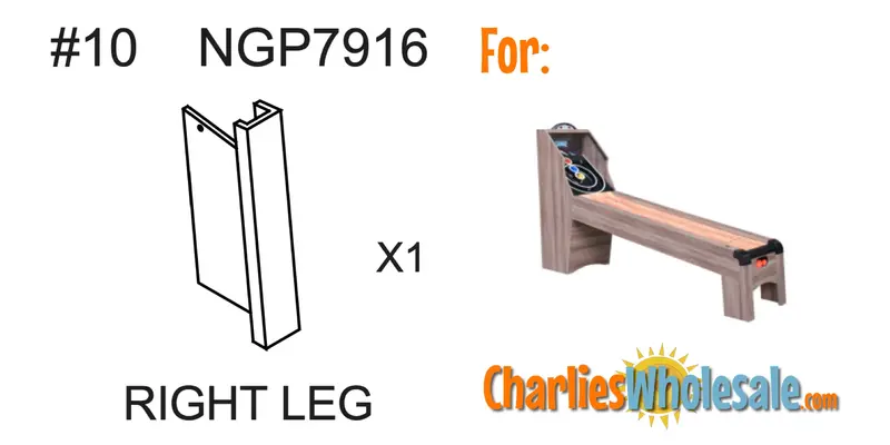 NGP7916 Right-Side Support Leg for BG50375 Shuffleboard Table