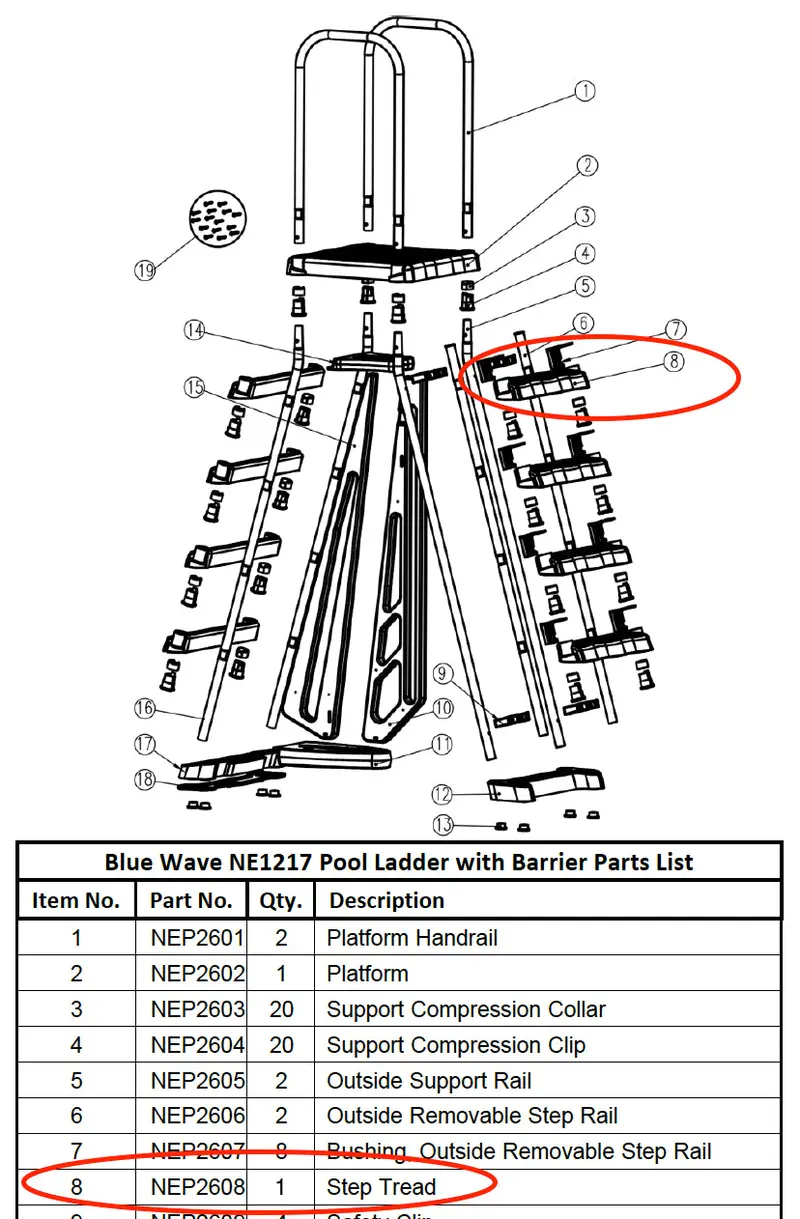 Non-Slip Step Tread Replacement – NEP2608