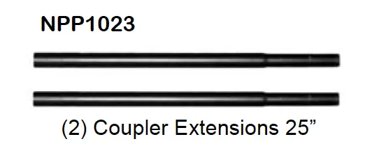 NPP1023 Coupler Extension – 25-Inch Length, 2-Pack