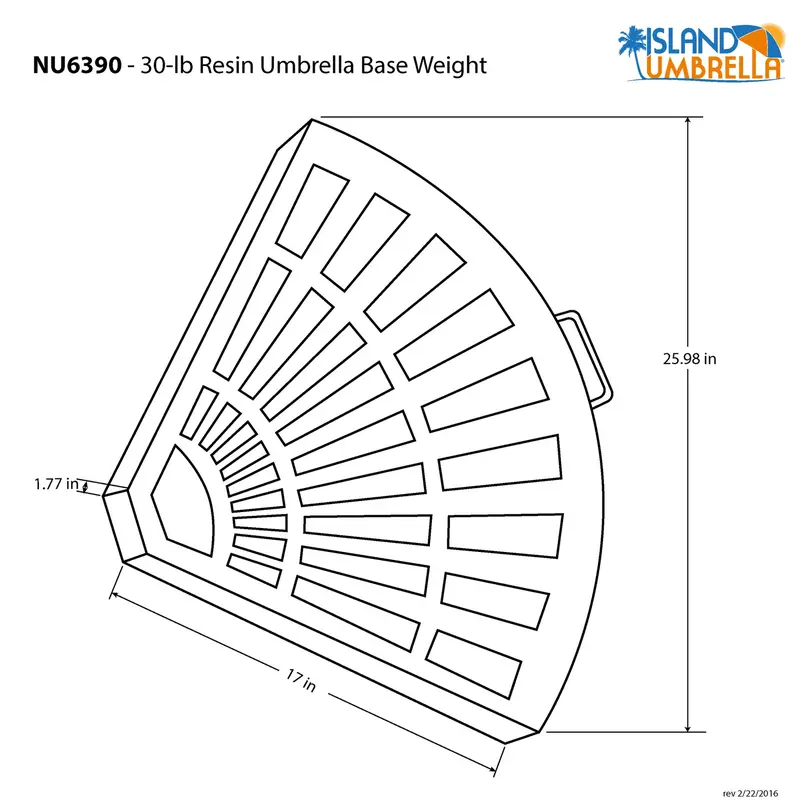 NU6390a2 Bronze Umbrella Base Weights – Set of Two, 30 lbs Each