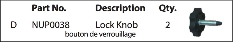 NUP0038 Replacement Lock Knob Kit (Pair)