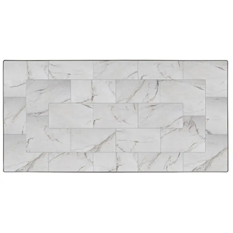 O.W. Lee Fresco 42″ x 84″ Rectangular Table Top – Aluminum-Rimmed Slab