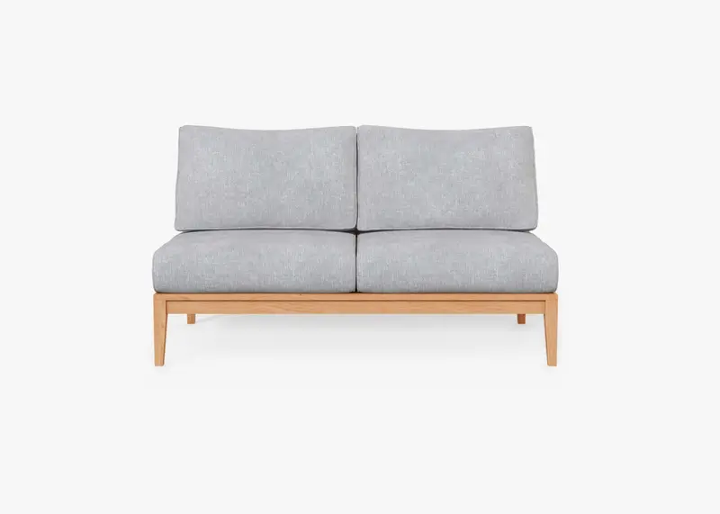 Outer Teak Armless Outdoor Loveseat