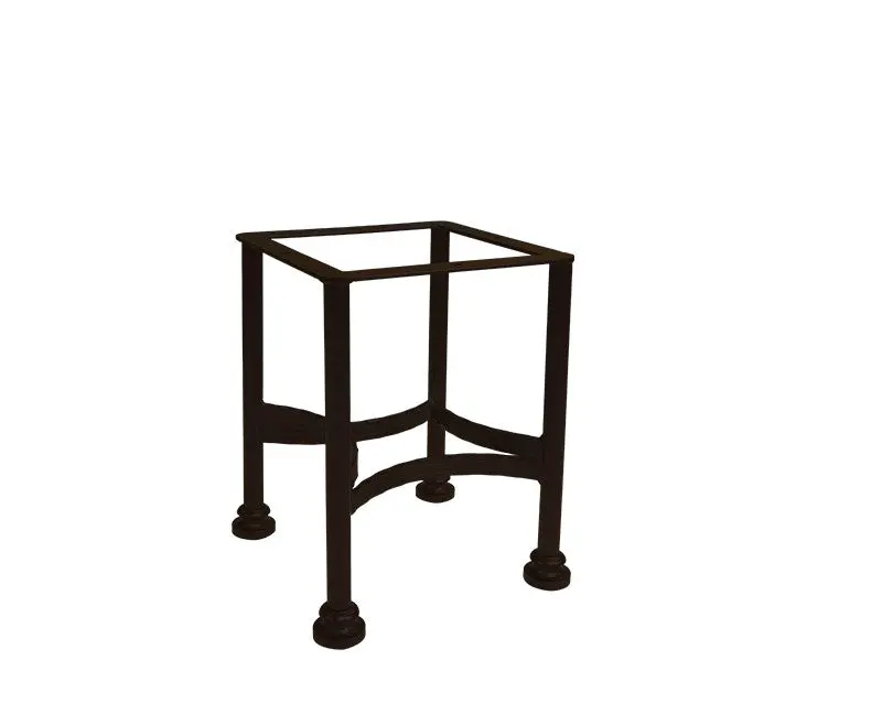 Ow Lee 24-Inch Round Fresco Porcelain Side Table with Decorative Base