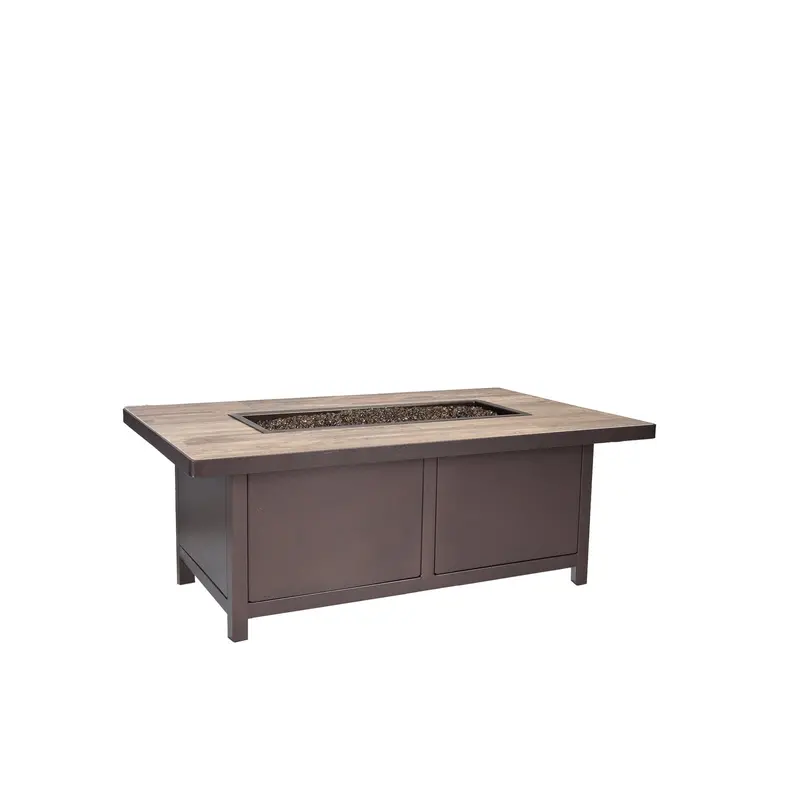 Ow Lee 30-Inch by 50-Inch Rectangular Capri Iron Fire Pit