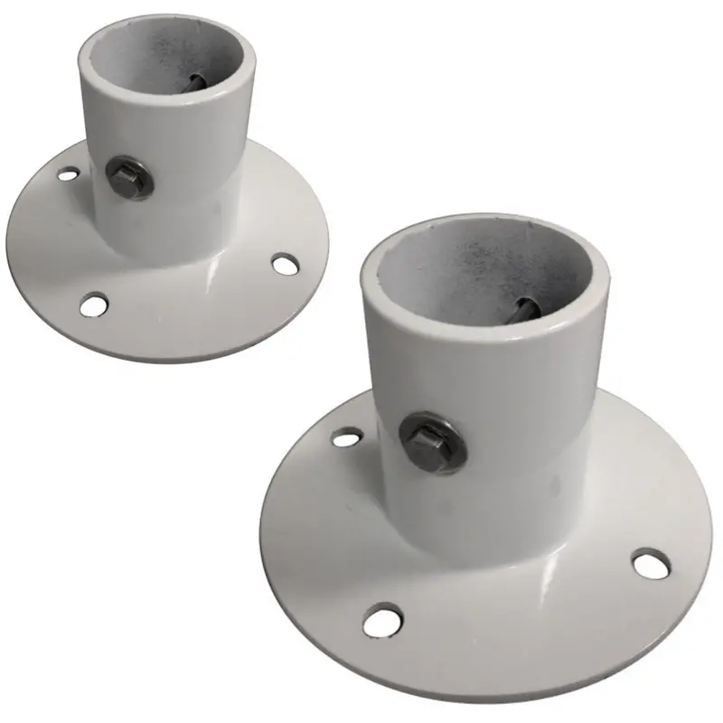 Pair of Aluminum Pool Slide or Ladder Deck Mounting Flanges