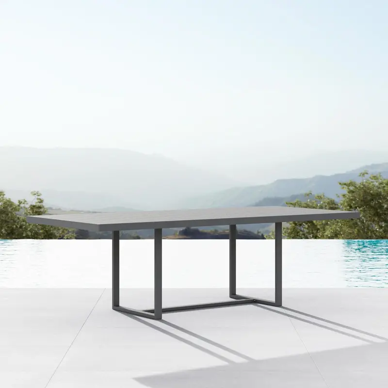 Pavia 96-Inch Charcoal Dining Table by Azurro Living