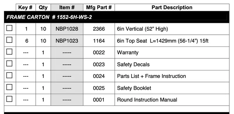 PC5030 1552-6H-WS-2 Replacement Part